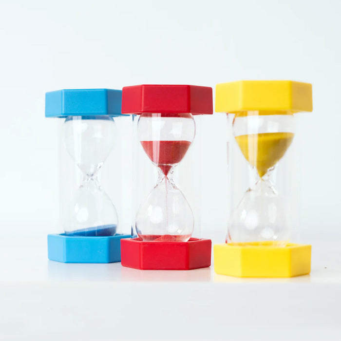 Sand Activity Timer Hourglass Clock for Kids (3 Pack)