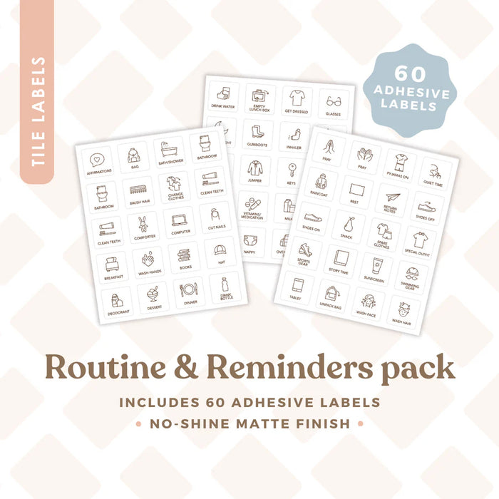 Second Scout Tile Labels - Routine & Reminders Pack