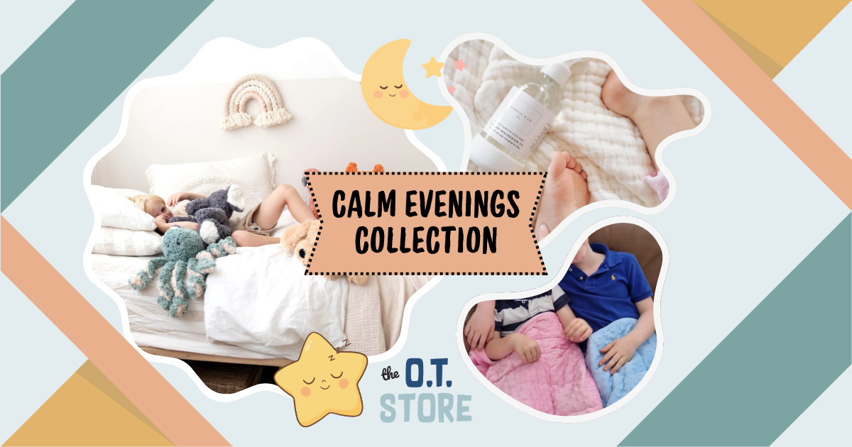 Our Calm Evenings Collection brings together thoughtfully selected tools to support regulation, connection and predictable bedtime routines.