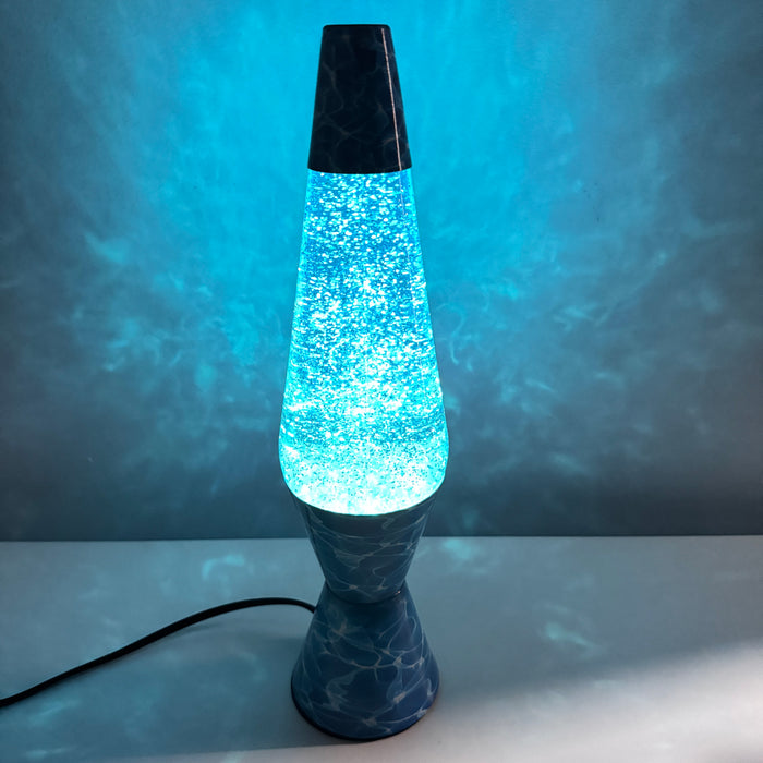 Diamond Glitter Lamp Blue Pool Design