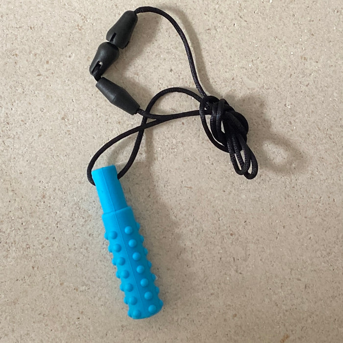 Blue Tactile Sensory Chew Pendent