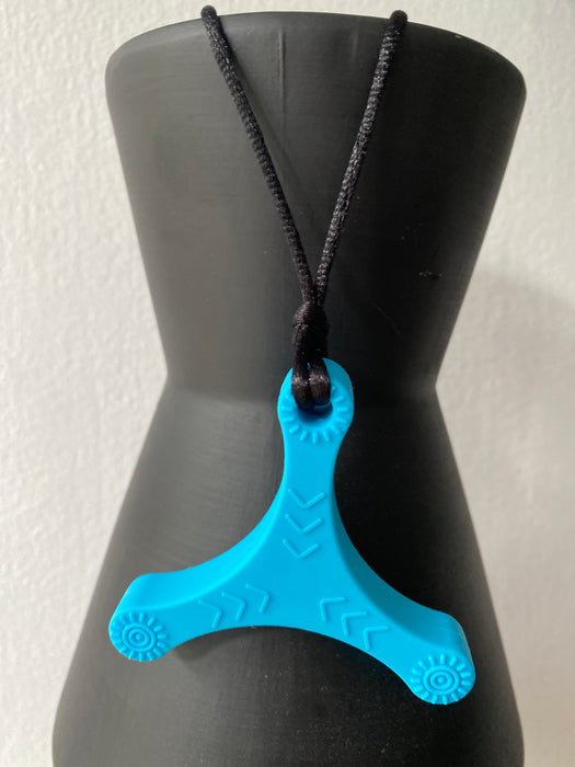 Blue Y Shaped Sensory Chew Necklace