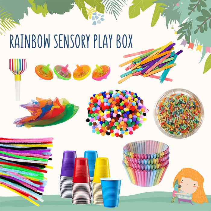 Rainbow Sensory Play Box