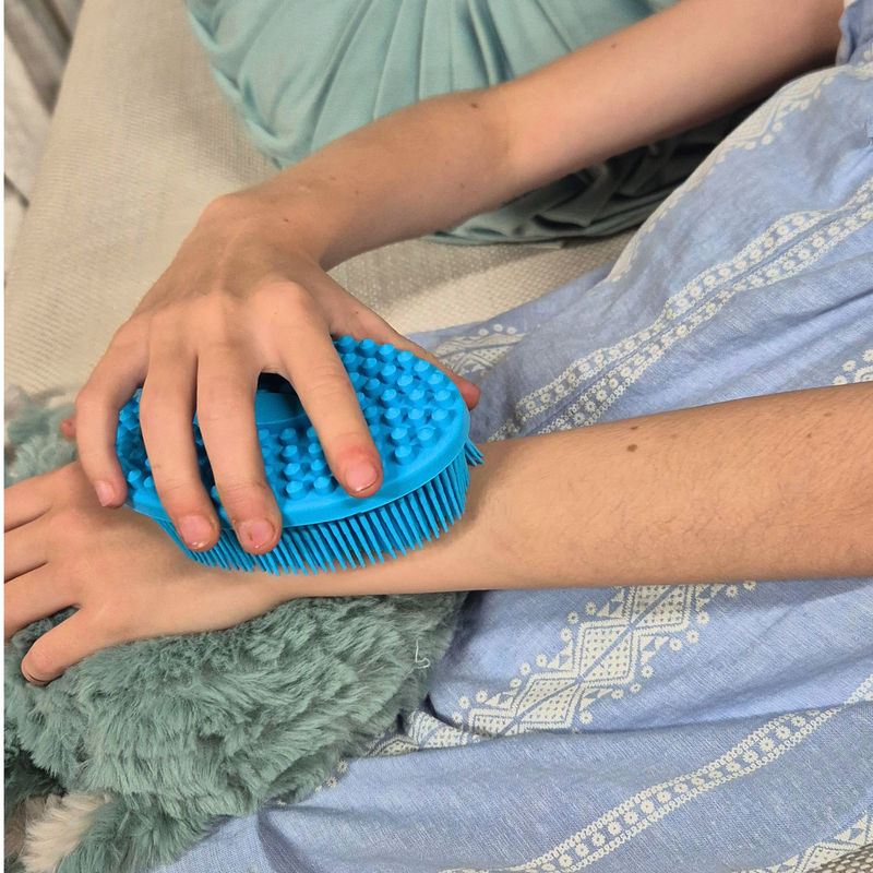 Tactile Sensory Brush for Calming Kids (Blue)