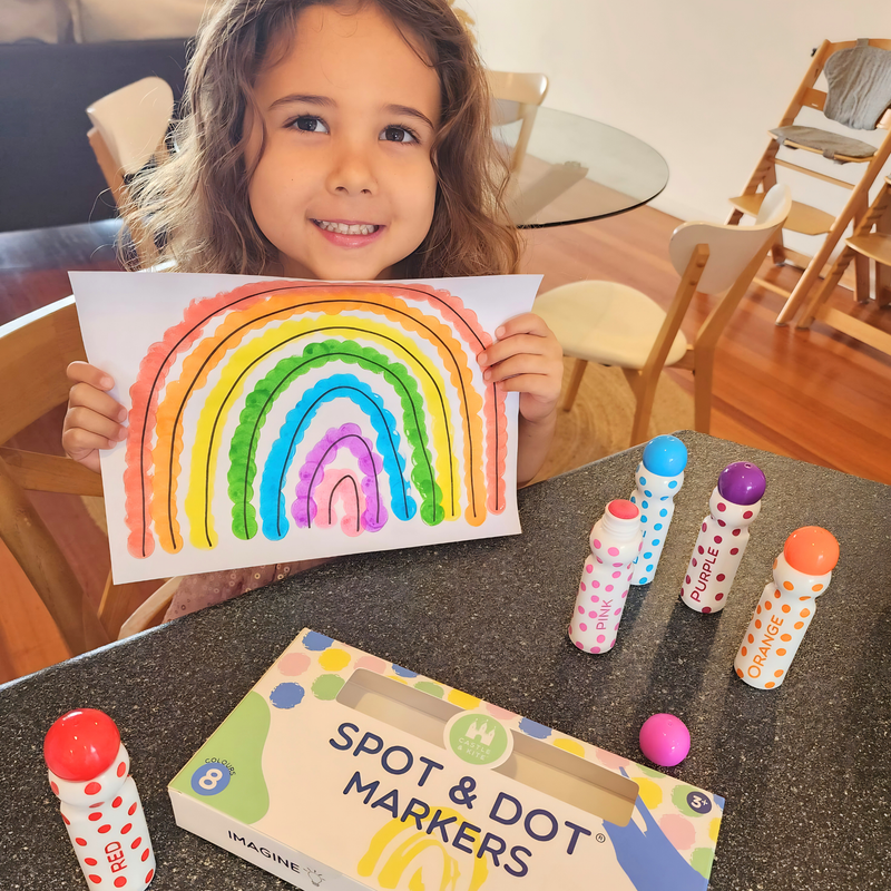 Castle & Kite Spot and Dot Marker Pack Easy Grip and Mess Free