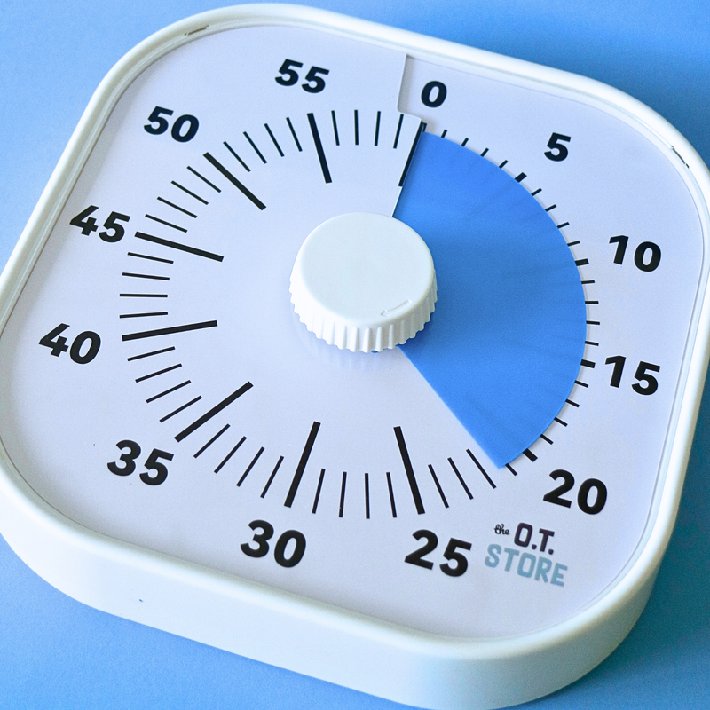 Countdown Timer (8" / 20cm) Activity Time Timer for School, Work, Home or Sports Non-Tick