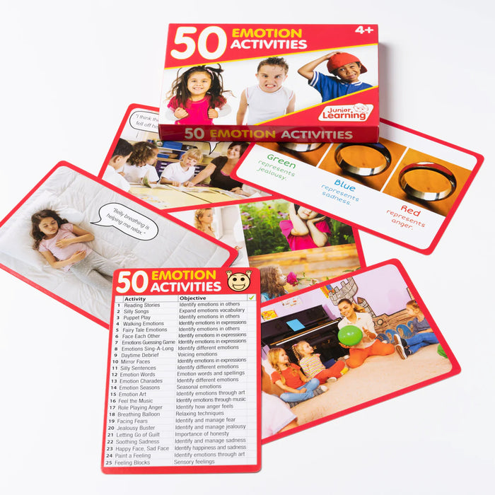 Junior Learning 50 Emotions Activity Flash Cards