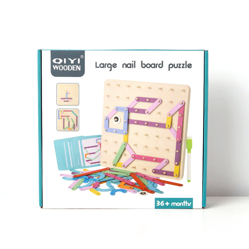 Large Wooden Nail Board Puzzle