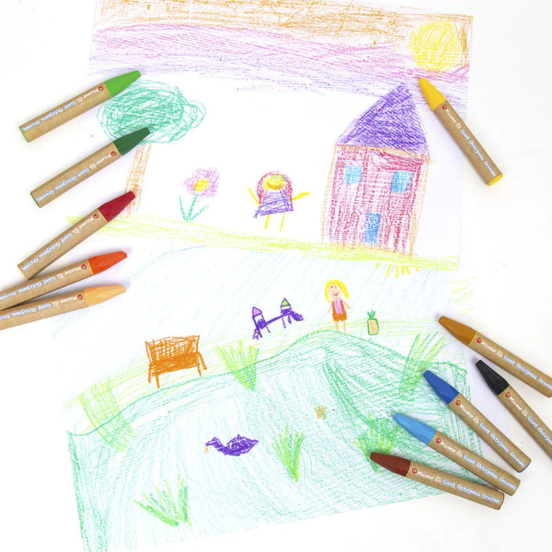 Micador JR Giant Crayons Octagonal Pack 12