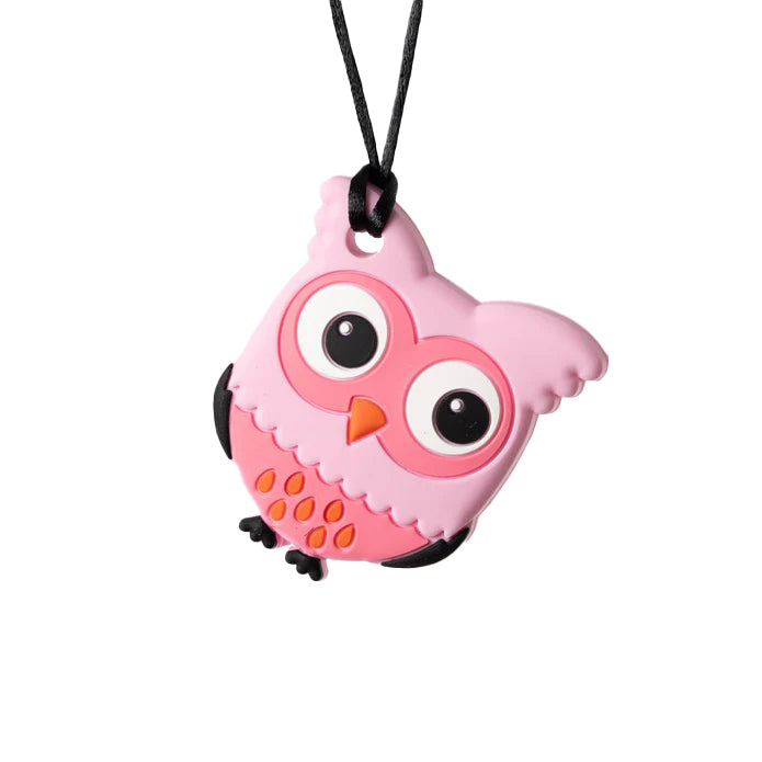 Pink Owl Sensory Chew Necklace — The OT Store