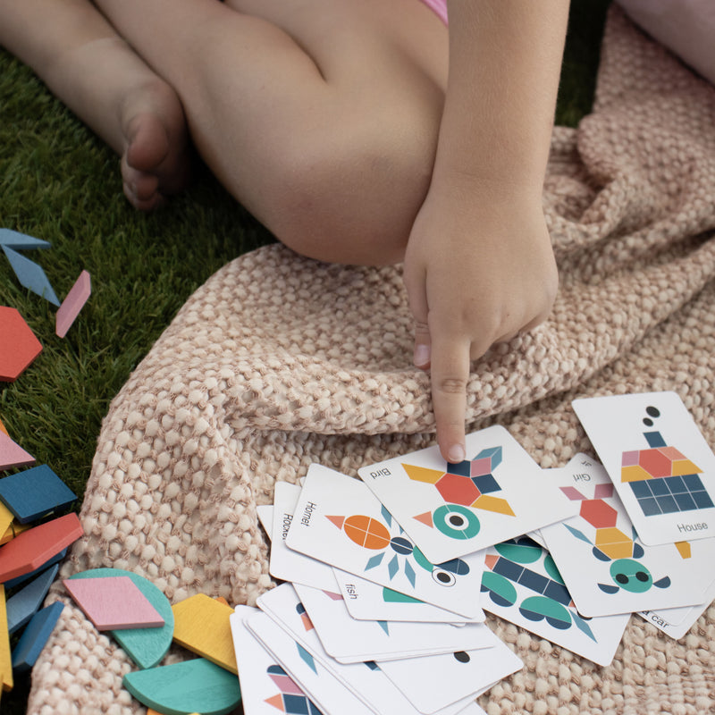 Rainbow Geometric Pattern Blocks