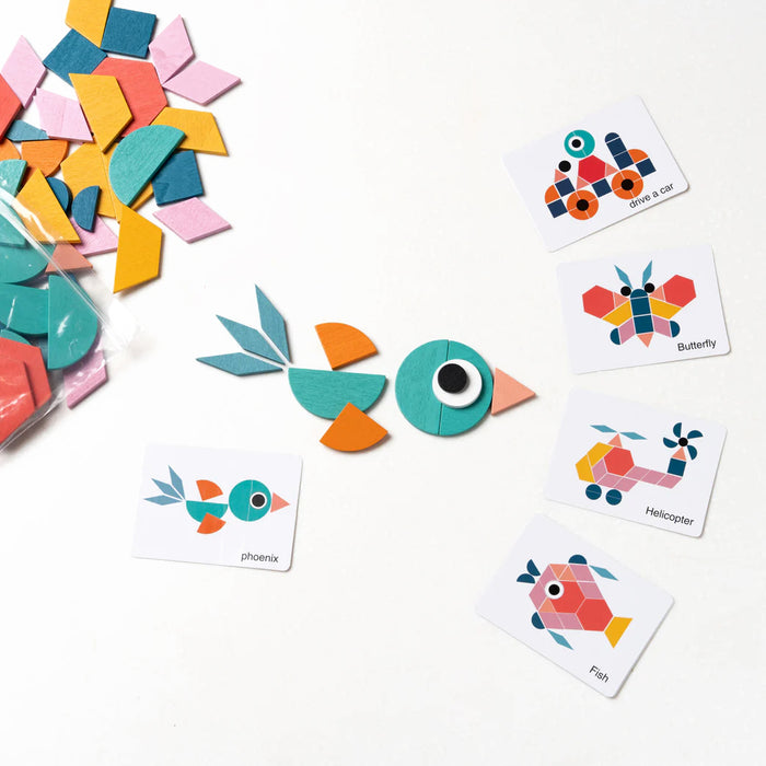 Rainbow Geometric Pattern Blocks