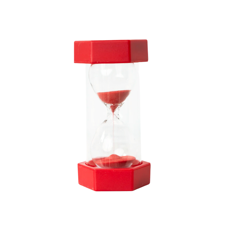 Red sand activity timer hourglass for children and classroom learning resources