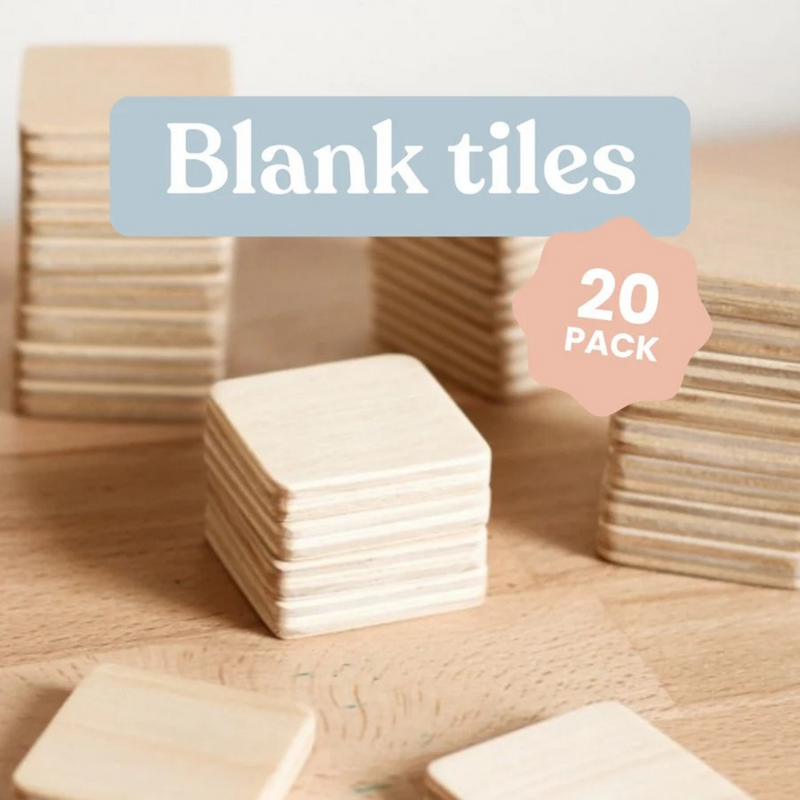 Second Scout Picture Tiles - Blank Timber Tiles 20 Pack