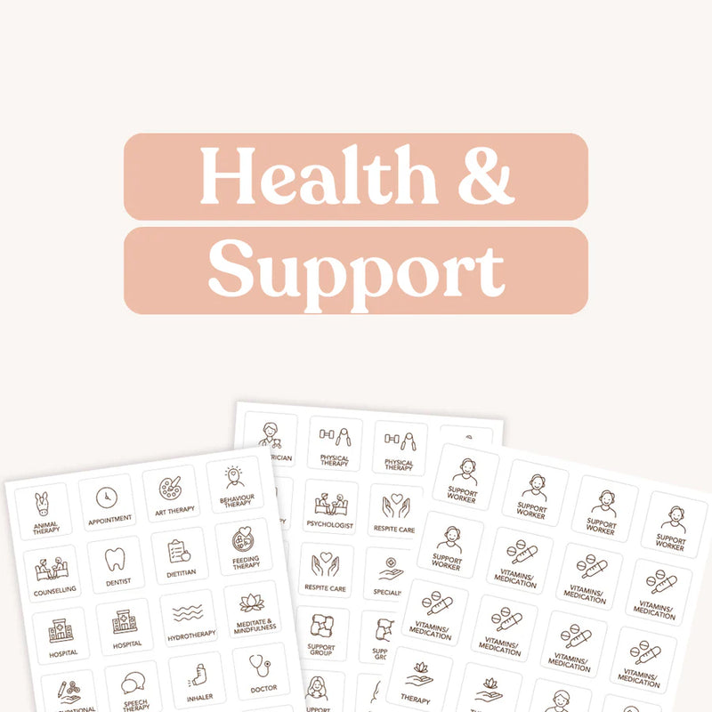 Second Scout Tile Labels - Health & Support Pack