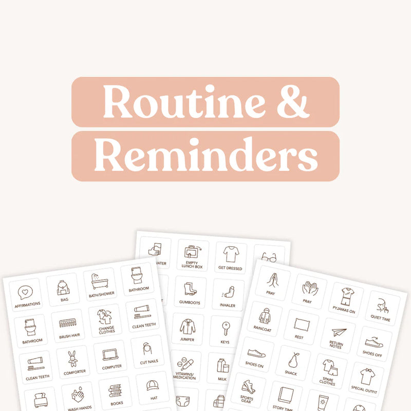 Second Scout Tile Labels - Routine & Reminders Pack