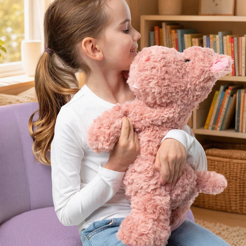 Mini and Me Weighted Plush Hippo - Hippo Hugs