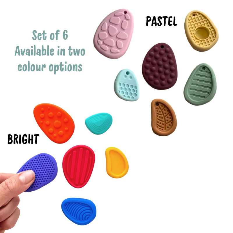 Silicone Sensory Fidget Pebbles (6 pack)