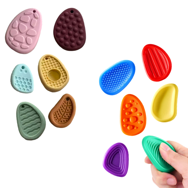 Silicone Sensory Fidget Pebbles (6 pack)