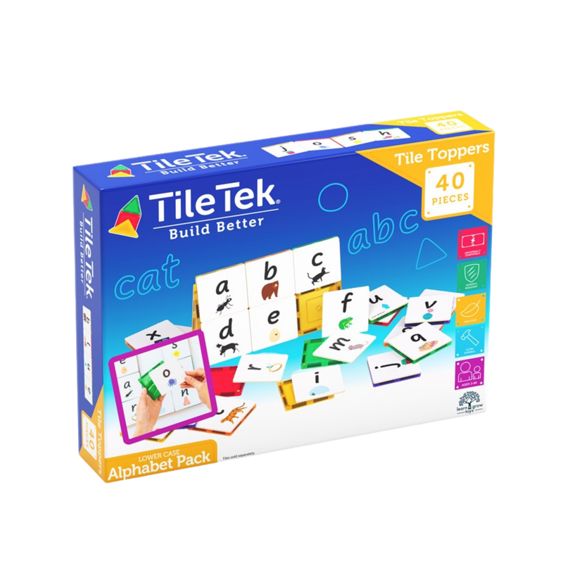 TileTek Magnetic Tile Toppers Alphabet Packs 40 Pieces