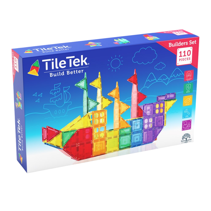 TileTek Magnetic Tiles Builder Set 110 Pieces