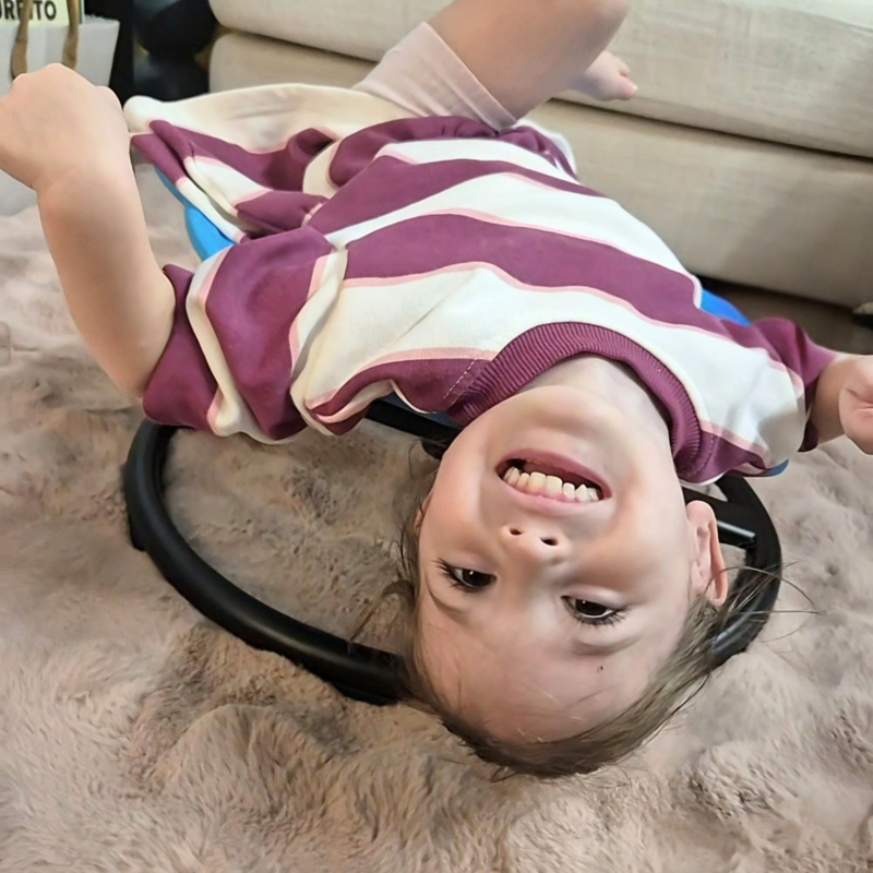 Children's Round Sensory Swivel Chair (Blue Turtle)