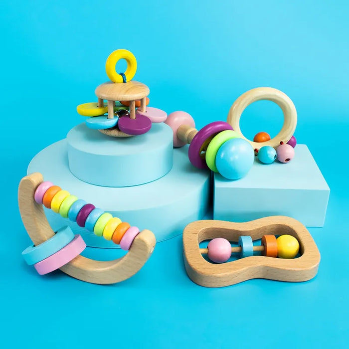 Baby Wooden Rattle Set