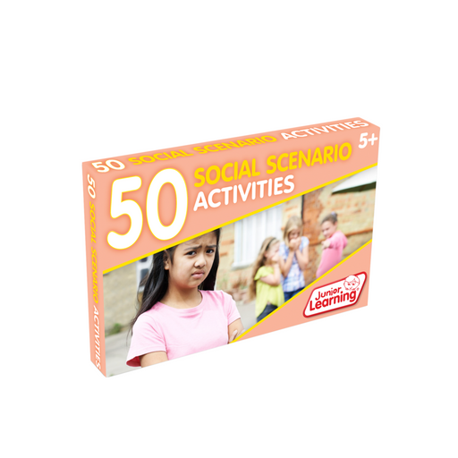 Junior Learning 50 Social Scenario Activity Flash Cards Picture Book Box