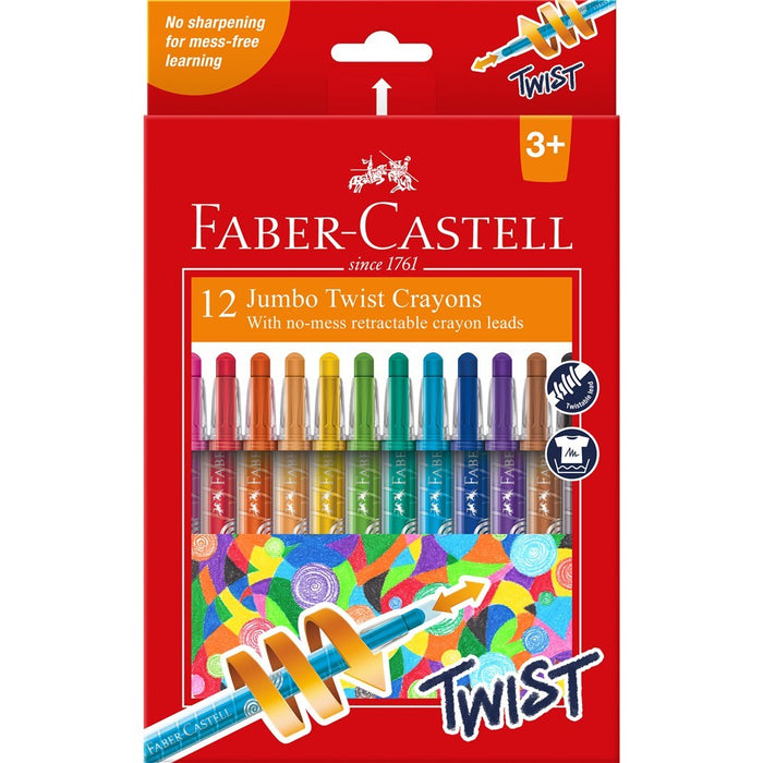 Faber-Castell Jumbo Twist Crayon (Cardboard Box 12)